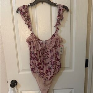 Intimately Free-FP Floral Ruffle Bodysuit